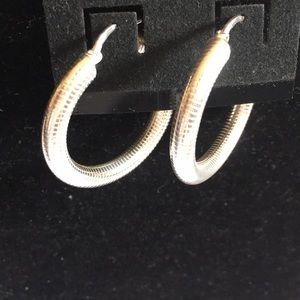 Italy .925 Silver Hoop Earrings